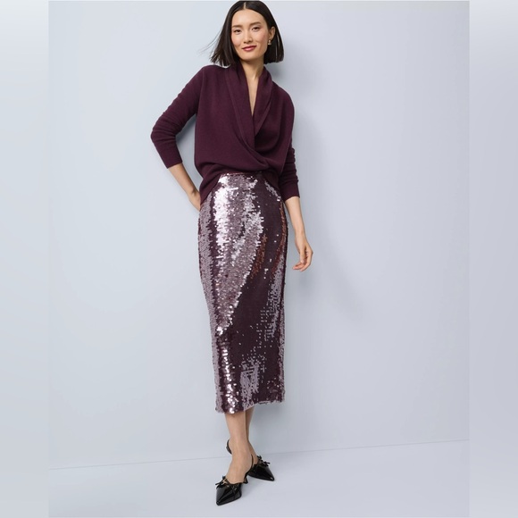Ann Taylor Sequin Column Midi Skirt - Picture 15 of 15
